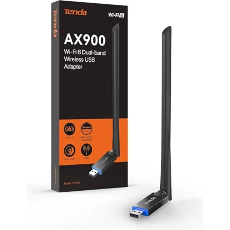 Tenda U11 Pro Wi-Fi 6 AX900, Netzwerkkarte mit hoher Datenrate und modernem WLAN Standard – Bild 1