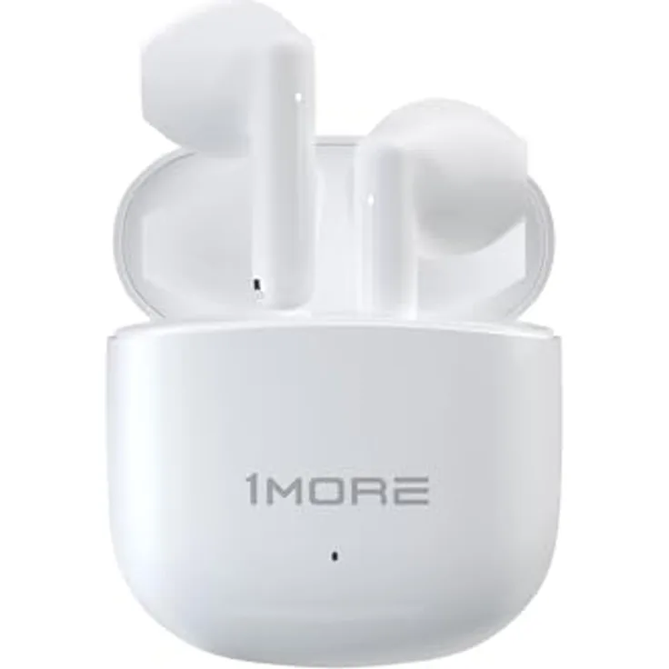 1MORE Q10 Mini Kopfhörer Kabellos, In Ear Ohrhörer Bluetooth 5.3, Wireless Headphones mit 13mm Treiber, 26 Std. Spielzeit, IPX4 Wasserdicht, 2 Mikros mit KI, Touch Control, Tiefer Bass (Weiß)