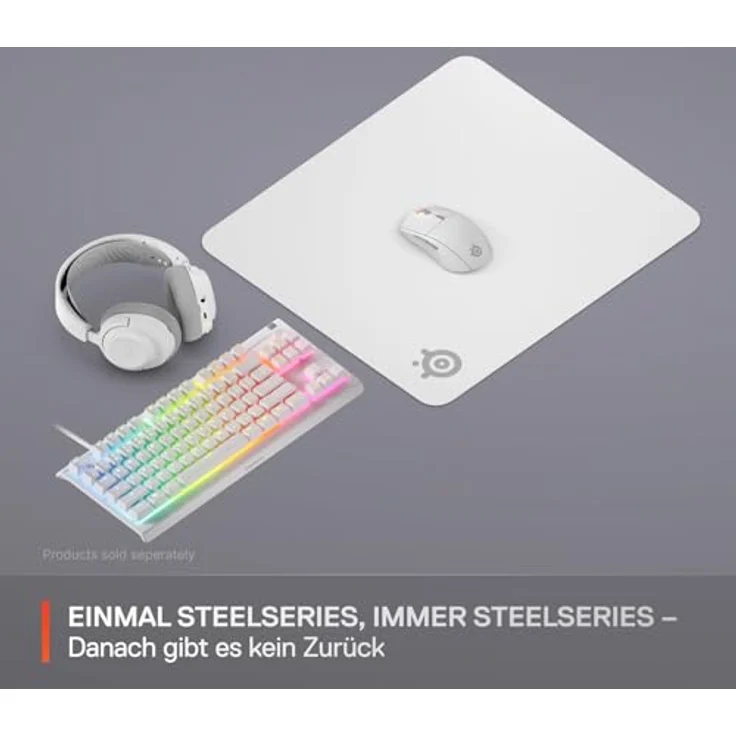 SteelSeries QcK L White, Gaming Mausmatte in Weiss mit optimalen Gleiteigenschaften und rutschfester Gummibeschichtung, 450x400 mm – Bild 7