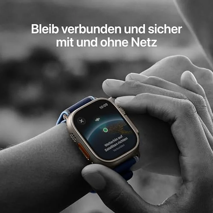 Apple Watch Ultra 3 GPS + Cellular, 49mm, Titangehäuse Silber, Milanese Loop Silber - M – Bild 3