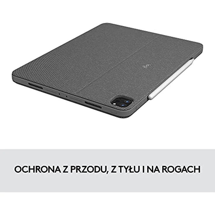 Logitech Combo Touch Tastatur und Foliohülle mit Trackpad für Apple iPad Pro 12.9, hintergrundbeleuchtet, Apple Smart connector, Englisch, Oxford Grey (920-010214) – Bild 3