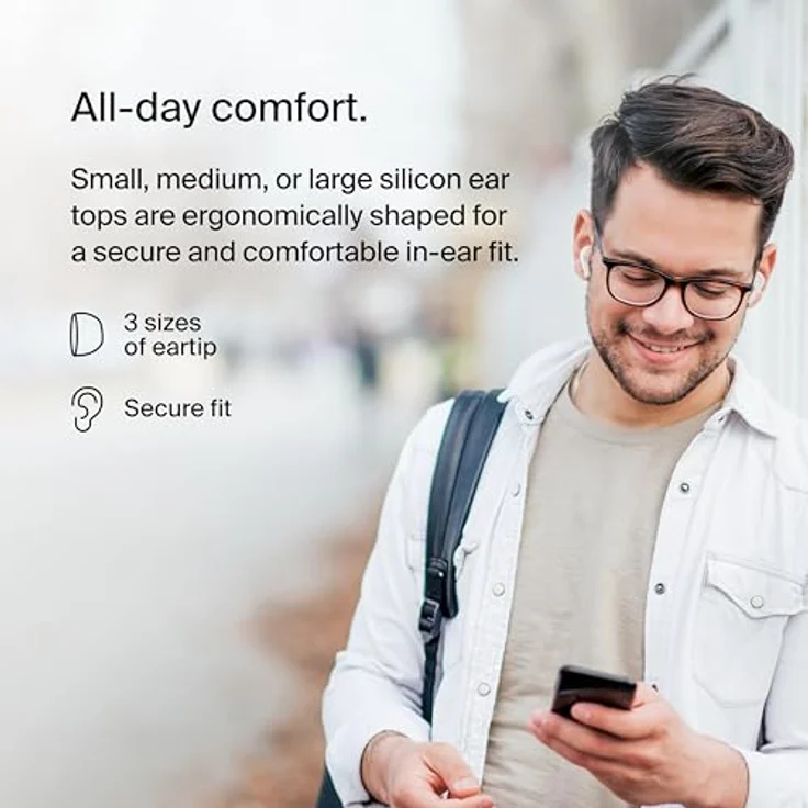 Belkin SOUNDFORM Motion True Wireless Earbuds (ANC, 24 h, Kabelgebunden, Kabellos), Kopfhörer, Weiss – Bild 7