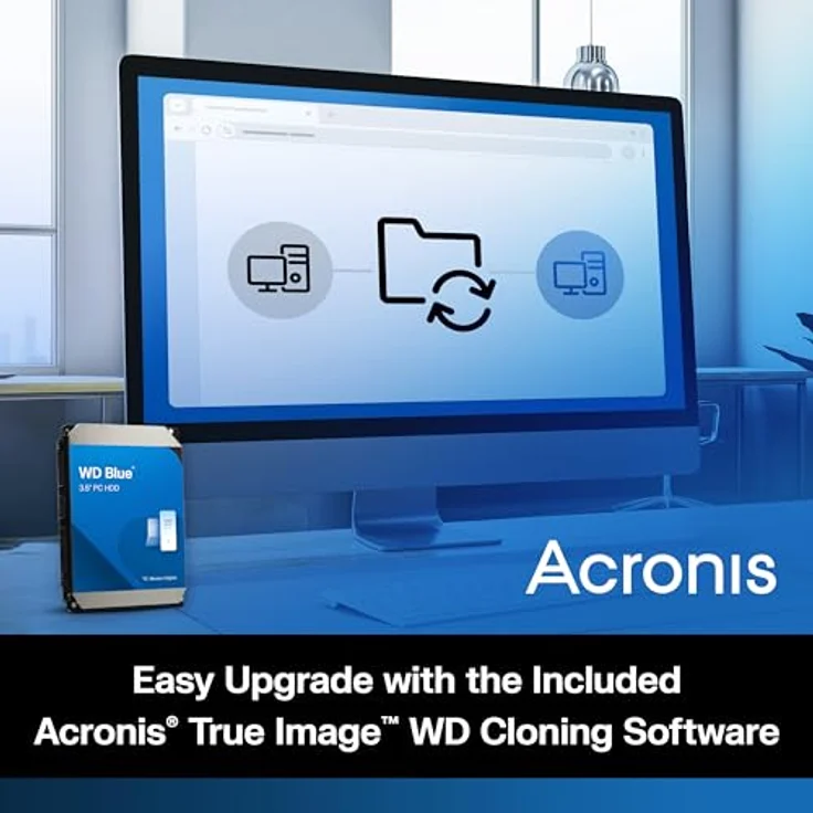 WD WD40EZZX, interne 3,5-Zoll Festplatte mit 4 TB Speicher, SATA3, 5400 U/min, Blau – Bild 4