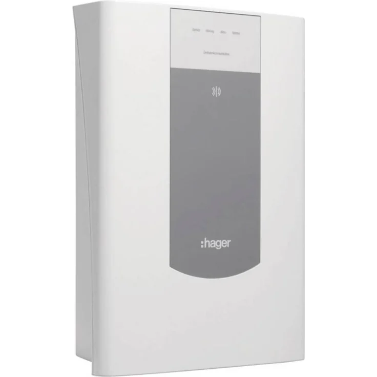 Hager RFR103D, WLAN Repeater mit Bidirektionalem Bus-Reichweitenverstärker, Notstromüberbrückung, 2 Relaisausgängen, Farbe weiß