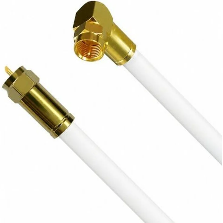 Fritz!Box Cable Vodafone Kabelanschluss Anschlusskabel High Quality 4K 8K HD Winkel - Gerade Weiß 18m – Bild 2