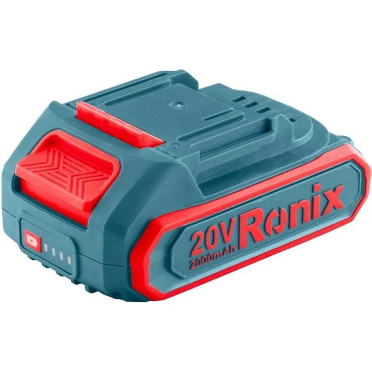 Ronix 8690, 20V 2Ah Li-Ionen Akku mit LED-Akkuanzeige für Ronix 86er Serie, hohe Produktivität