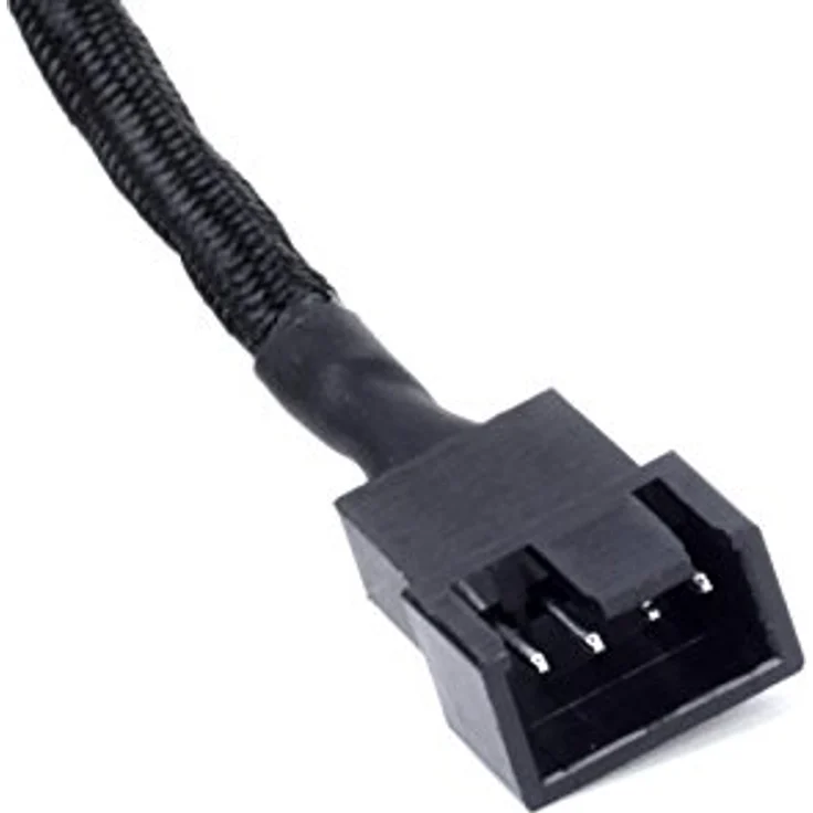 SilverStone SST-CPF01 - 10 cm PWM Lüfter Splitter Kabel für 2 Lüfter, schwarz gesleevt – Bild 3