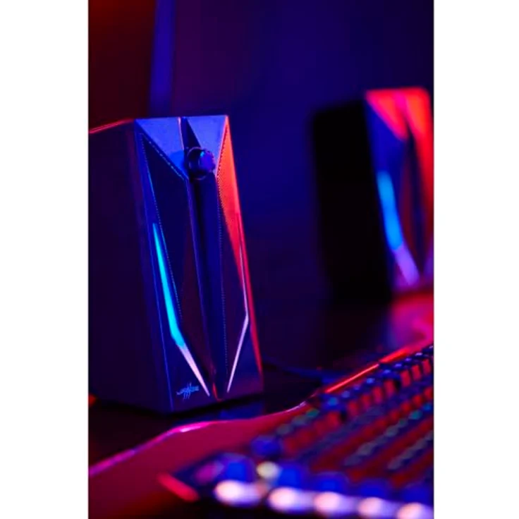 uRage 2.0-Lautsprecherset BLAST-R 200, PC-Lautsprecher mit RGB-Beleuchtung, schwarz – Bild 2