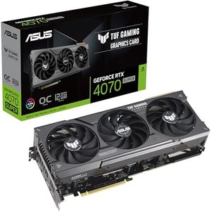 Bild für ASUS TUF Gaming GeForce RTX 4070 SUPER 12GB GDDR6X OC Edition Gaming Grafikkarte (NVIDIA GeForce RTX4070 DLSS 3, PCIe 4.0, 1x HDMI 2.1a, 3x DisplayPort 1.4a, TUF-RTX4070S-O12G-GAMING, schwarz)