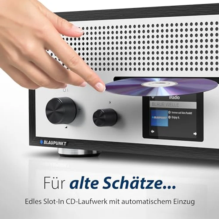BLAUPUNKT Nostalgieradio Milano RXD 1900 DAB+ mit AUX IN und Bluetooth - 2X 15 Watt RMS Radio mit LC-Farbdisplay, Radio mit Wecker, Stereo Radio, Schwarz – Bild 5