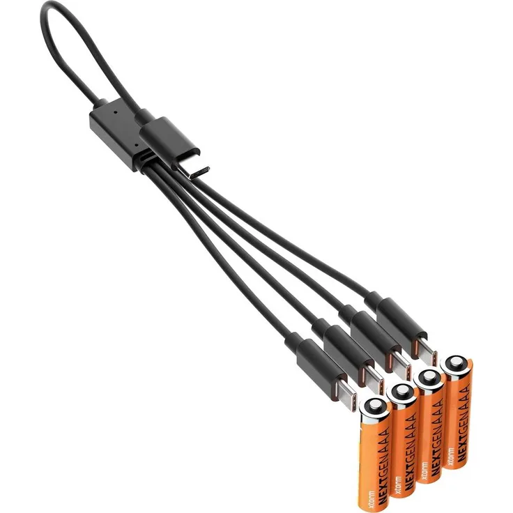 XTORM NextGen Micro (AAA)-Akku, NiMH 570 mAh 1.2 V, 4er Pack, USB-C wiederaufladbar, geringe Selbstentladung