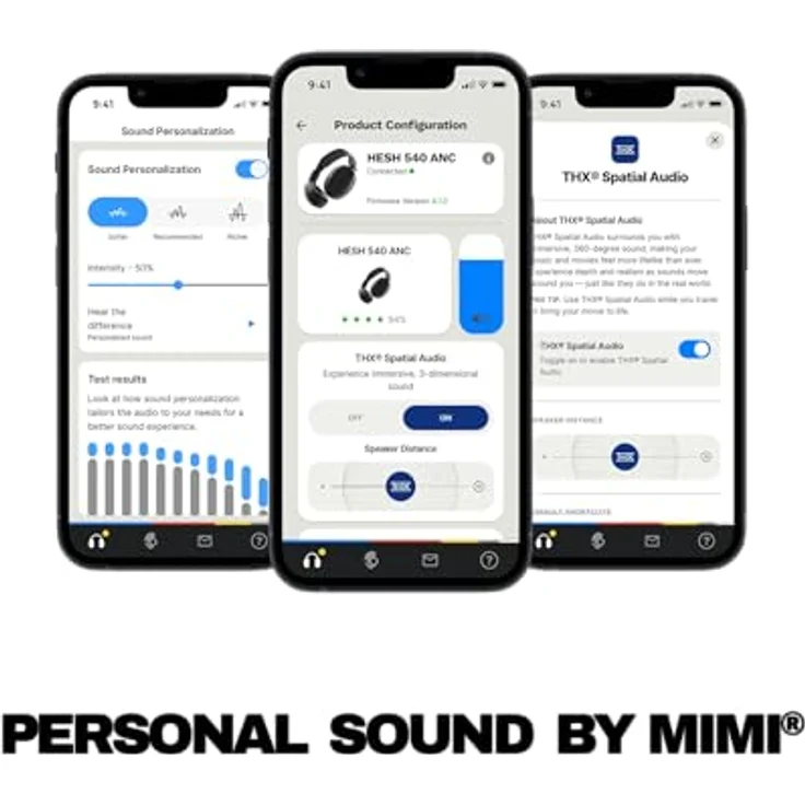 Skullcandy Hesh 540 ANC, kabelloser Over-Ear-Bluetooth-Kopfhörer mit THX Spatial Audio, Adaptive Noise Cancelling, bis zu 65 Stunden Akkulaufzeit, Mikrofon für iPhone und Android - Black – Bild 5