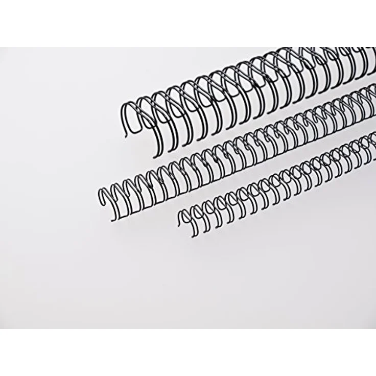 Renz Ring Wire Drahtkamm-Bindeelemente in 3:1 Teilung, 34 Schlaufen, Durchmesser 8.0 mm, 5/16 Zoll, schwarz – Bild 3