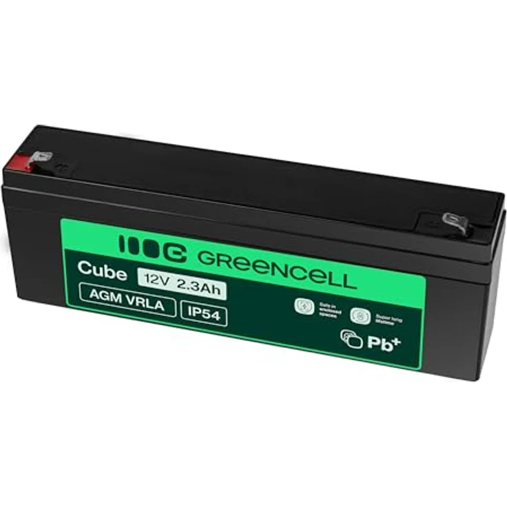 Green Cell® AGM Bleiakku Batterie (12V 2.3Ah VRLA Faston F1) - Zyklenfester Sealed Lead-Acid Ersatzakku für Solar und Alarmsysteme – Bild 3