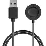 kwmobile USB Kabel Charger kompatibel mit Fossil Gen 6 5 4 Smartwatch/Skagen Falster 2 Ladekabel - Smart Watch Ersatzkabel - Fitnesstracker Aufladekabel in Schwarz