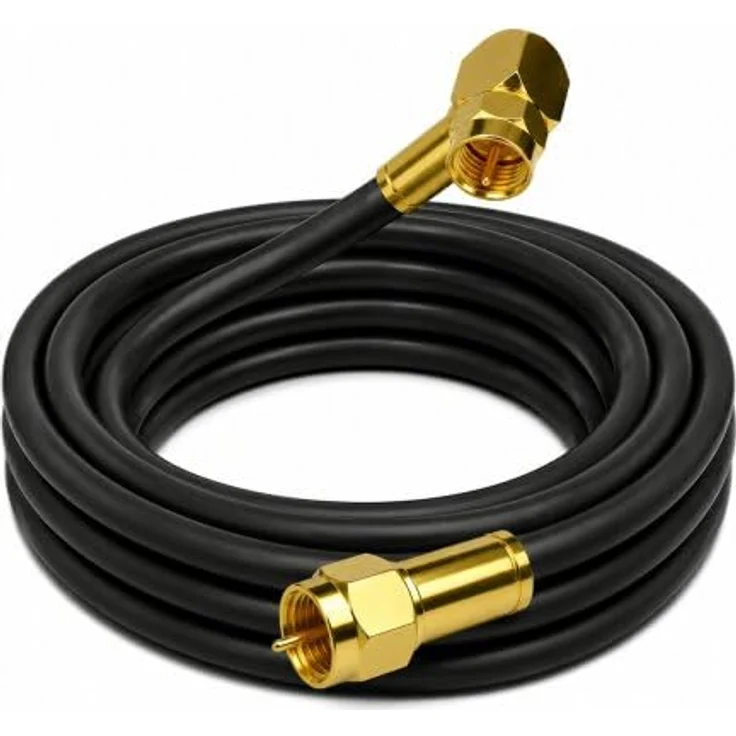 Fritz!Box Cable Vodafone Kabelanschluss Anschlusskabel High Quality 4K 8K HD Winkel - Gerade Schwarz 4m – Bild 4