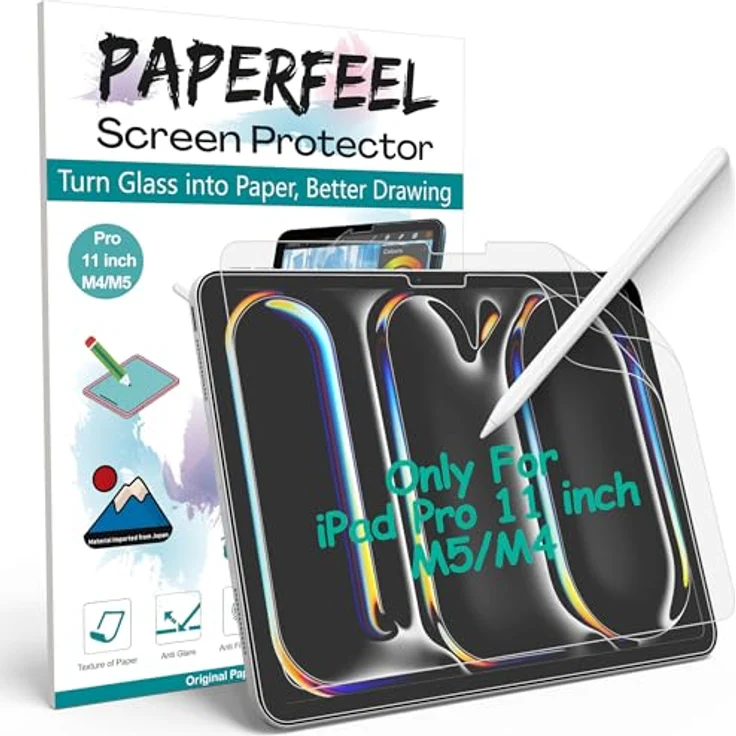 PAPERFEEL Paperfeel Displayschutzfolie für iPad Pro 11 Zoll M5 M4 (2025, 2024) - Matt, Anti-Fingerabdruck, Blendfrei, 2er Pack – Bild 1