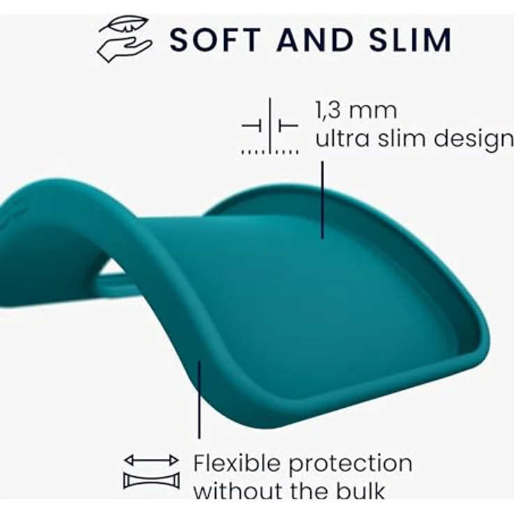 kwmobile Handyhülle für Samsung Galaxy A15 5G - TPU Case in Petrol matt mit kabellosem Laden und griffiger Gummierung – Bild 5