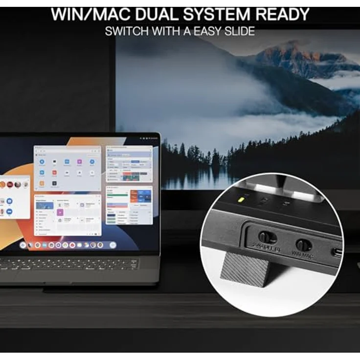 Redragon K516RGB-PRO SHIVA PRO 87, Ergonomische TKL-Tastatur mit dynamischer RGB-Beleuchtung, kabelgebunden und kabellos, Schwarz – Bild 6