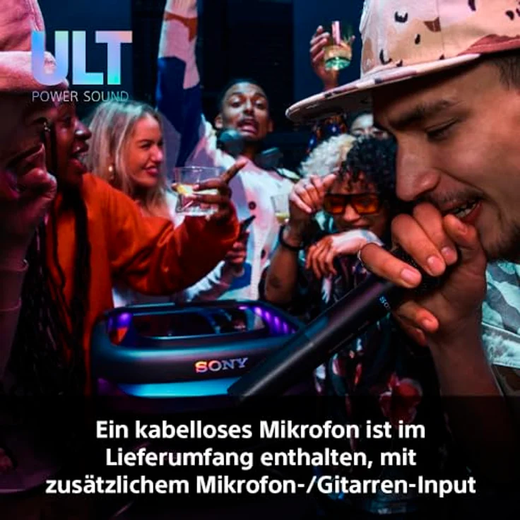 Sony ULT Tower 10 (Netzbetrieb) Bluetooth Lautsprecher, Schwarz, mit X-Balanced Speaker Unit und Partylichtern – Bild 6