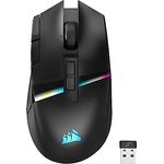 Corsair DARKSTAR Wireless MMO/MOBA Gaming-Maus - 26.000 DPI - 15 Programmierbare Tasten - Spannungsreduzierendes Design - Lange Batterielebensdauer - Schwarz