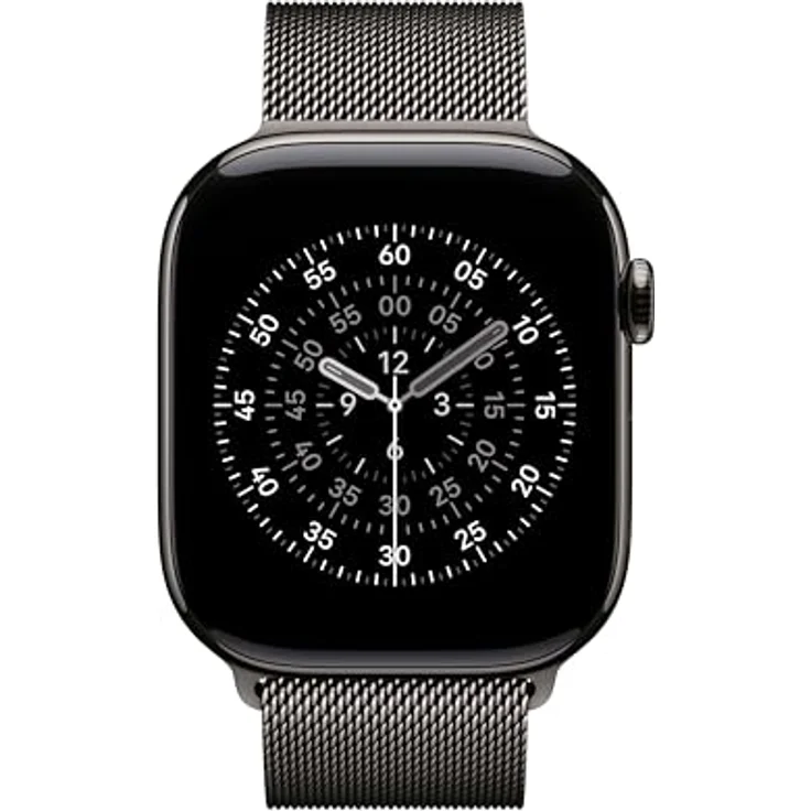 Apple Milanaise Armband für Apple Watch, 46 mm, schieferfarben, M/L, magnetisch einstellbar aus Edelstahl – Bild 3