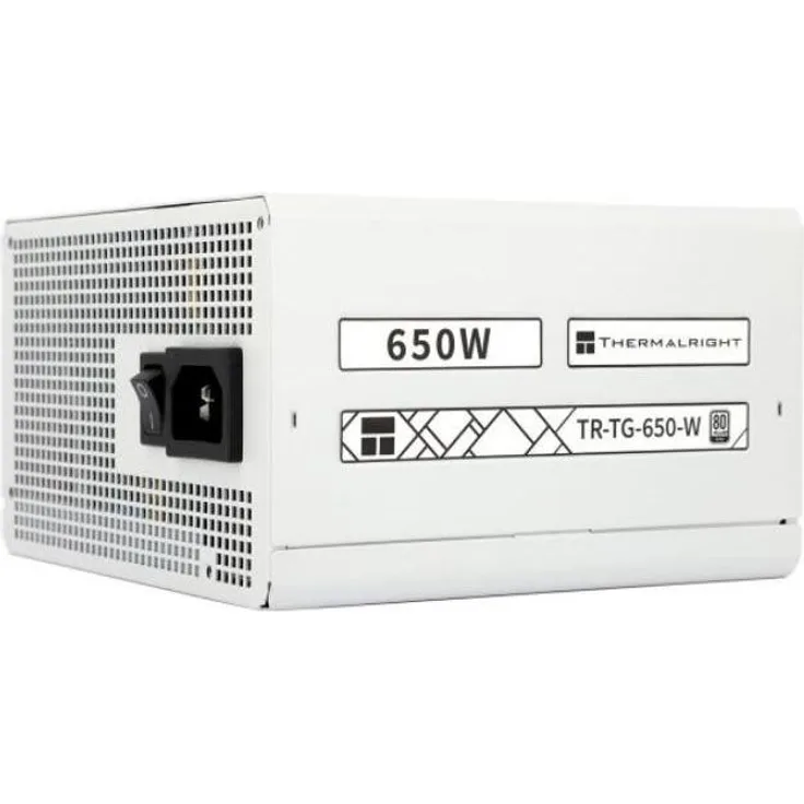 Thermalright TG (Modular) Weiss, 650 Watt PC-Netzteil mit RGB LED-Beleuchtung, 80 PLUS Gold Zertifizierung, 120 mm aktiver Lüfter, modulares Kabelmanagement