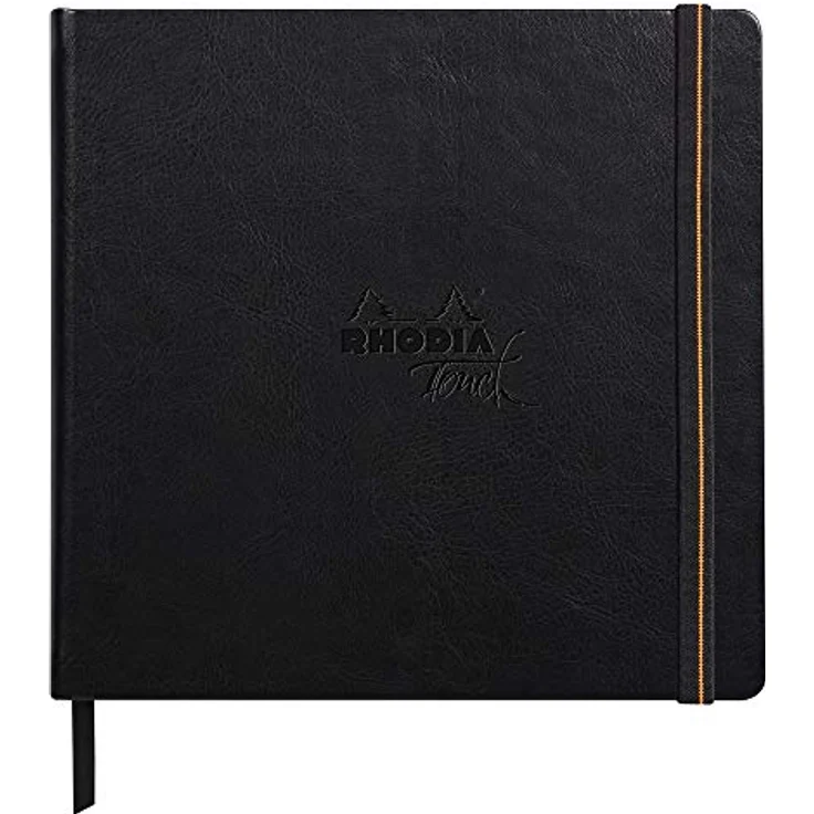 Rhodia Einsteck-Fotoalbum Touch Carb'On book fest, 21x21cm, 56 Blanko Seiten, 120g/m², Schwarz, säurefrei und lichtbeständig – Bild 2