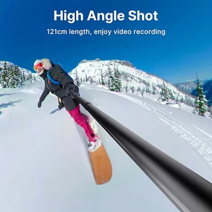 Ulanzi MT 57, Selfie Stick Pole für GoPro/Insta360/DJI, max. Höhe 81 cm, ultraleicht, unsichtbarer Effekt – Bild 8