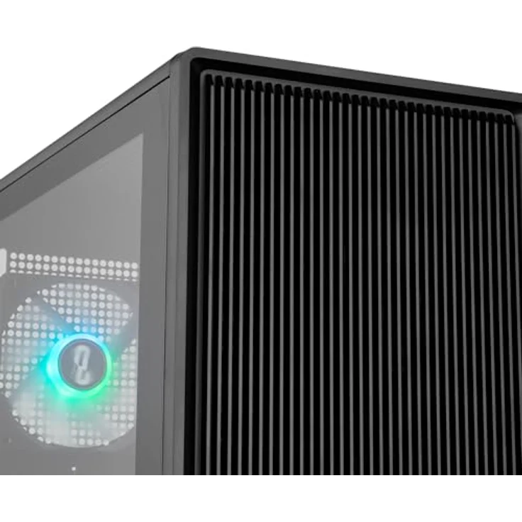 NOX Infinity IOTA Semitorre Mesh ARGB, schwarzes ATX Tower-Gehäuse mit 4x 120 mm Lüftern und gehärtetem Glas – Bild 8