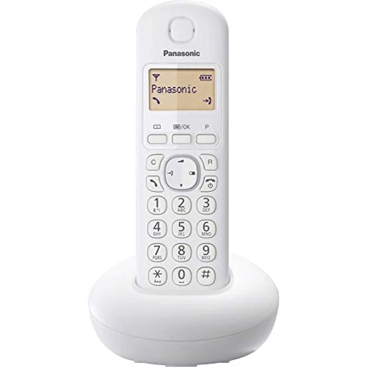Panasonic KX-TGB210GW - Schnurlostelefon mit Rufnummernanzeige-Anklopffunktion - DECT 6.0 - dreiweg Anruffunktion - weiß – Bild 2