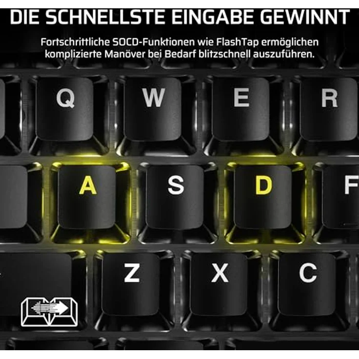 Corsair K70 Pro TKL Gaming Tastatur, TKL-Tastatur (80%), Corsair MGX – schwarz, ISO (DE) – Bild 4