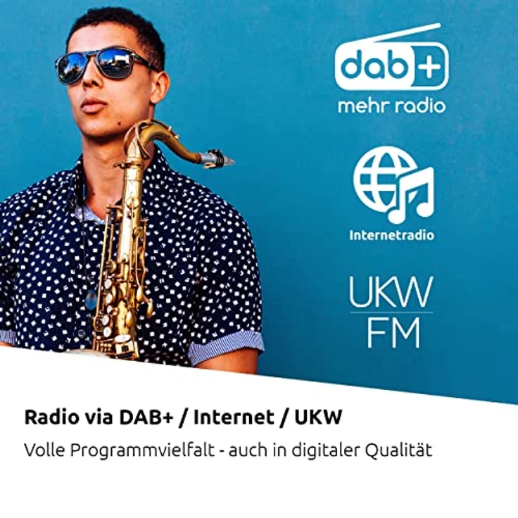 TechniSat MULTYRADIO 600 CD IR - Internetradio (Kompaktanlage, WLAN Radio, DAB+, UKW, Spotify, Bluetooth, CD-Player, USB, Farbdisplay, App-Steuerung, Fernbedienung, 40 Watt Stereo) Silber/schwarz – Bild 2