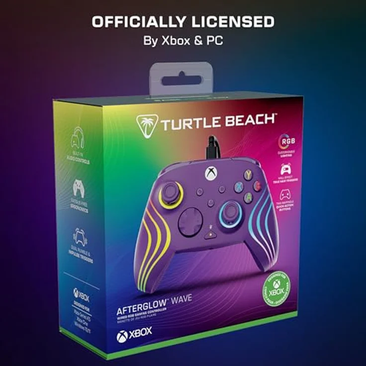 Turtle Beach Afterglow Wave Wired Controller · XB · Violett, Gaming Controller für Xbox Series X/S, Xbox One S und PC mit RGB-Beleuchtung, programmierbaren Tasten und ergonomischem Design – Bild 9