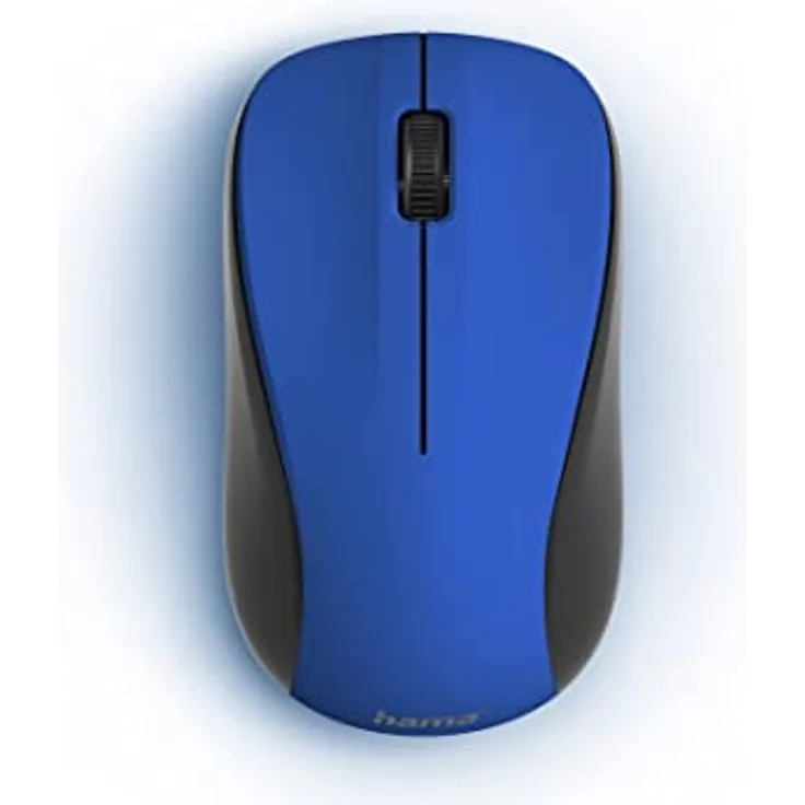 Hama Funkmaus kabellos (3 Tasten, 2,4GHz, 1200dpi, optische Maus kabellos, wireless, Computermaus, für Laptop/PC/Notebook, geräuschlos, Batterie, für Rechtshänder, für Linkshänder, USB-Empfänger) blau – Bild 3