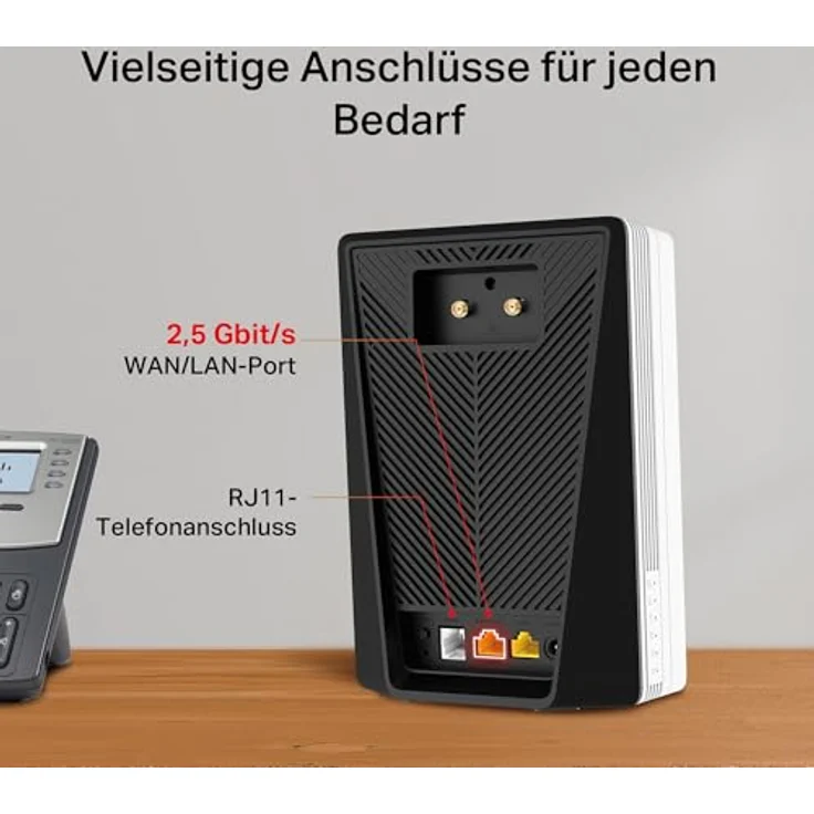 MERCUSYS MB520-5G LTE Router, 5G bis zu 4,67 Gbit/s, AX3000 Dualband Wi-Fi 6, 1 × 2,5G-Port, 1 × Gigabit-Port, VoLTE, EasyMesh, VPN Server, Plug & Play – Bild 5