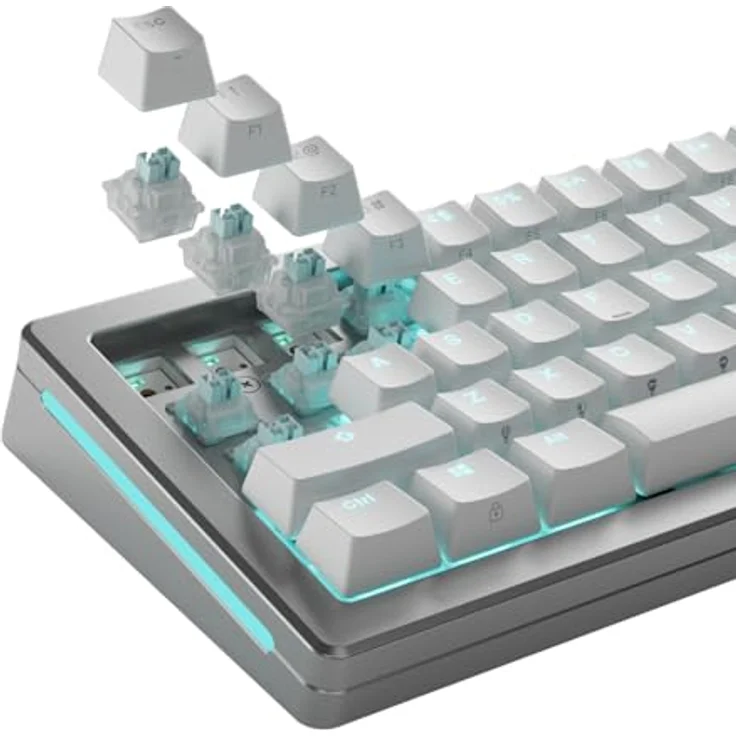 Glorious Lynx HE Silent Switches, Hall-Effekt, linear, MX-Stem, 40g - lubed, 36 Stück - Transparent – Bild 6