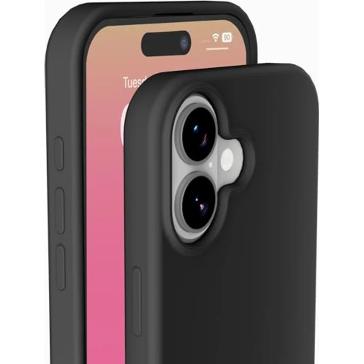 cellularline Sensation Silikonhülle für iPhone 17, Soft Touch, kratzfest, Schwarz – Bild 3