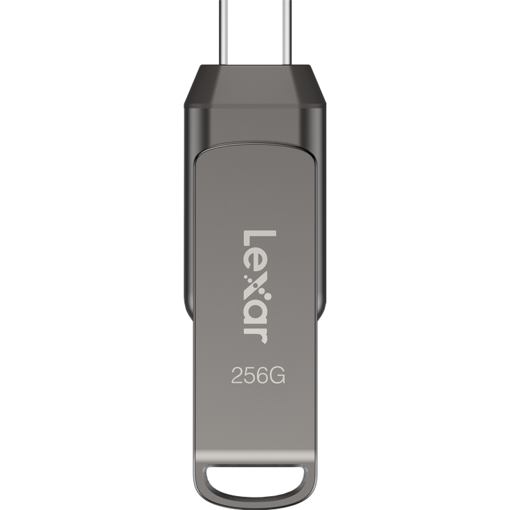 Lexar MEMORY DRIVE FLASH USB3.1 256G/D400 LJDD400256G-BNQNG (256 GB, USB C), USB Stick, Grau