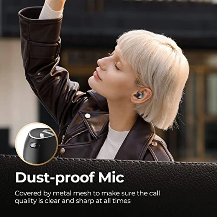 SoundPEATS Free2 Classic Dockside Bluetooth 5.1 Wireless Kopfhörer Schwarz - Kristallklarer Klang, lange Akkulaufzeit – Bild 4
