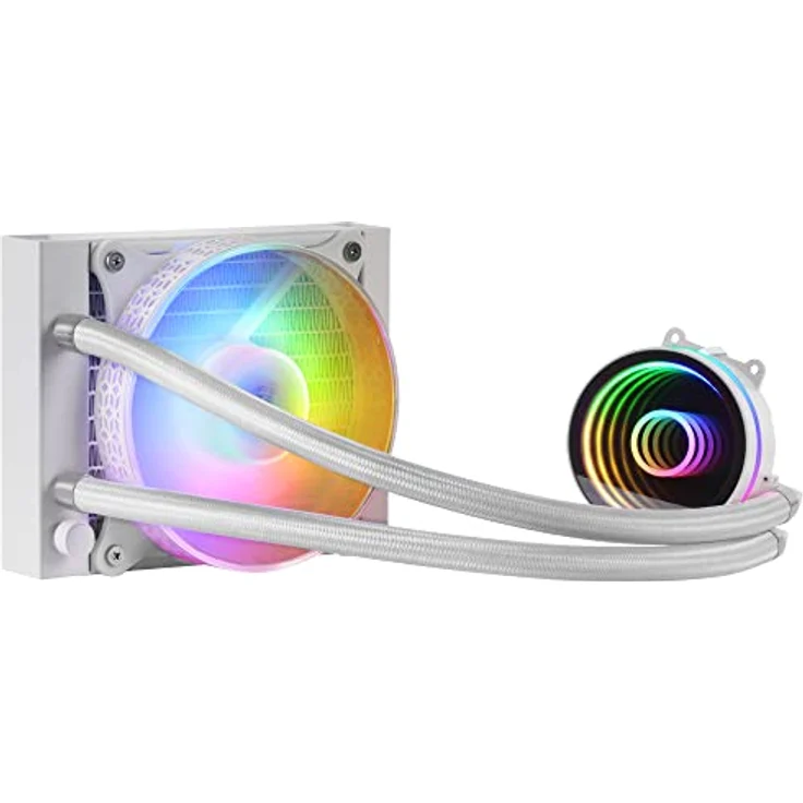 Mars Gaming ML-ONE120 Weiß, CPU Wasserkühlung mit TDP 200W, Infinity Mirror und FRGB Silent-Lüfter, Universal Multisocket – Bild 1