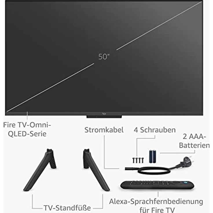 Amazon Fire TV-Omni-QLED-Serie Smart-TV mit 50 Zoll (127 cm), 4K UHD, Ambient-TV, lokales Dimmen, Sprachsteuerung mit Alexa – Bild 7