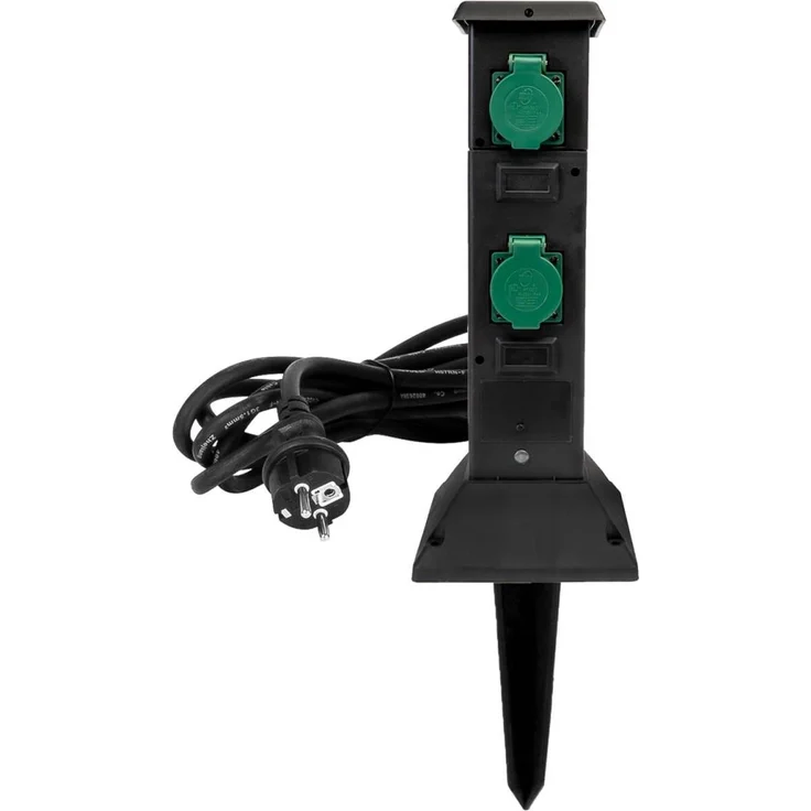 Grafner Gartensteckdose, Wifi Außensteckdose Schwarz Tuya Smart Life