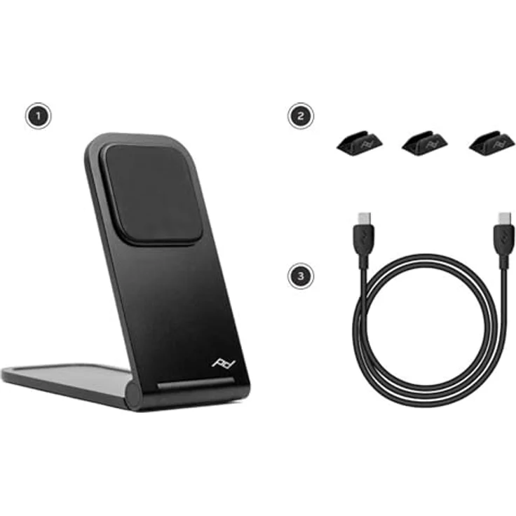 Peak Design Mobile Wireless Charging Stand V2, Qi2-zertifizierter 15 W Wireless Charger mit flexiblem Betrachtungswinkel, schwarz – Bild 7