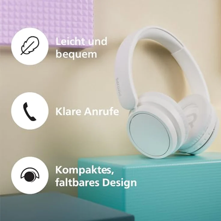 Philips TAH5209 Over-Ear-Kopfhörer (Geräuschisolierung, Multi-Point-Verbindung, Sprachsteuerung, Alexa, Google Assistant, A2DP Bluetooth, AVRCP Bluetooth, Bluetooth, HFP) – Bild 5