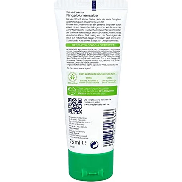 TÖPFER GmbH babycare wind&wetter Ringelblumensalbe 75ml, freiverkäuflich – Bild 3