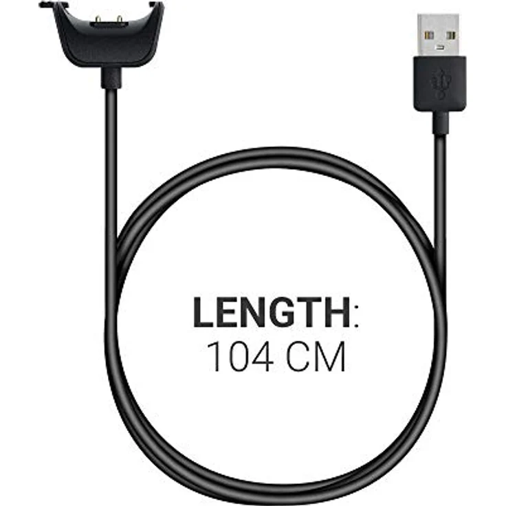 kwmobile USB Kabel Charger kompatibel mit Samsung Galaxy Fit 2 Ladekabel - Fitness Tracker Ersatzkabel, 100 cm lang, Schwarz – Bild 2