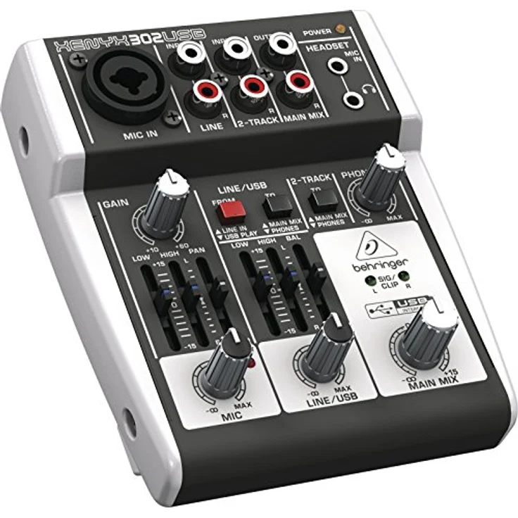 Behringer XENYX 302USB, Ultrakompakter Analogmischer mit USB-Schnittstelle und XLR/Klinke Combo Eingang, ideal für Heimstudio und unterwegs – Bild 2