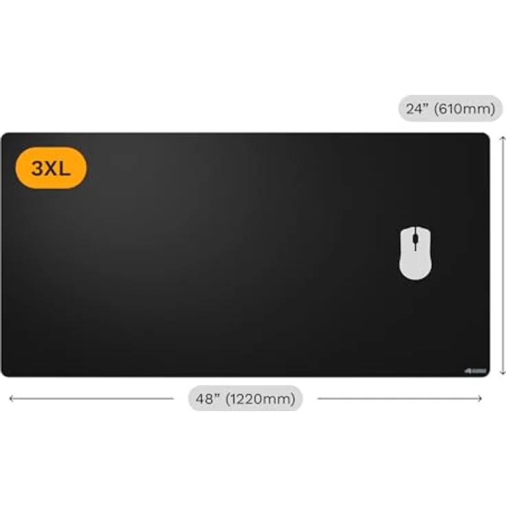 Glorious Gaming Mauspad 2 3XL, randlos, gummiert - 1220 x 610mm, schwarz – Bild 6