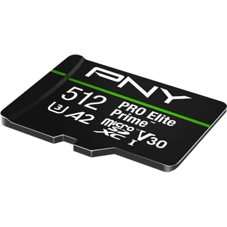 PNY microSDXC 512GB Pro Elite Prime, UHS-I, Class 10, U3, V30, A2, 200MB/s, 4K UHD + SD-Adapter – Bild 3